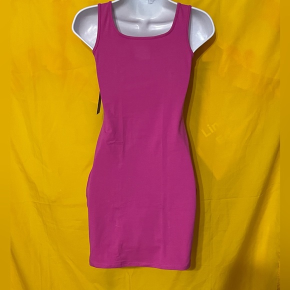 NWT Women's Wild Fable Seemed Sleeveless Bodycon Dress - magenta 9157 - Picture 4 of 7